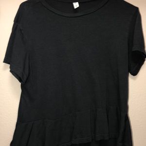 charcoal baby doll style top
